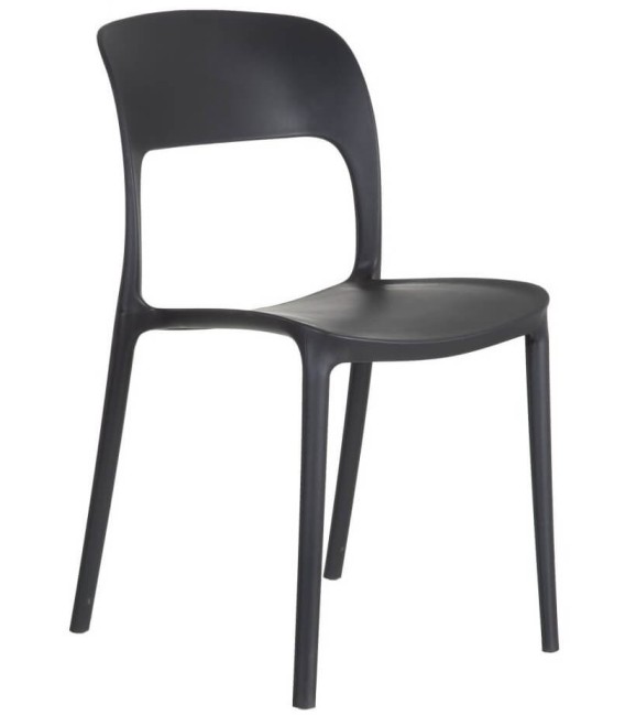SILLLA MILA POLIPROPILENO NEGRA 