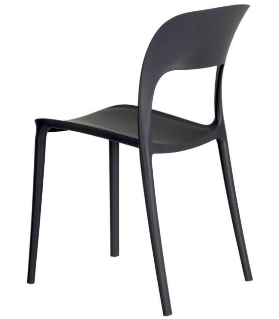 SILLLA MILA POLIPROPILENO NEGRA 