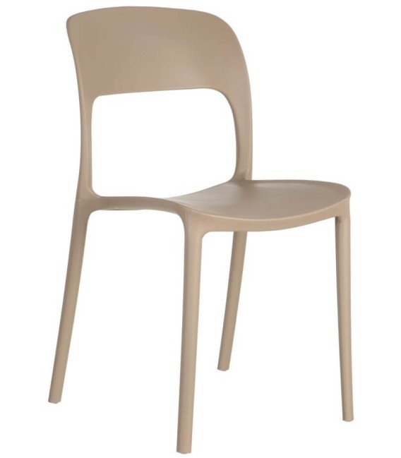 SILLLA MILA POLIPROPILENO BEIGE MDMHOGAR