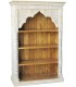 Estantería étnica de mango tallado a mano en blanco roto y natural. Mdmhogar