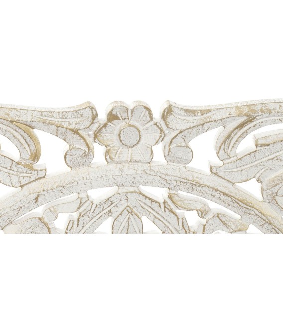 Cabecero 150 étnico en madera MDF tallada blanco rozado decorativo2