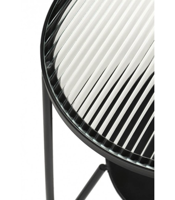 MESITA AUXILIAR CARRIO METAL Y CRISTAL