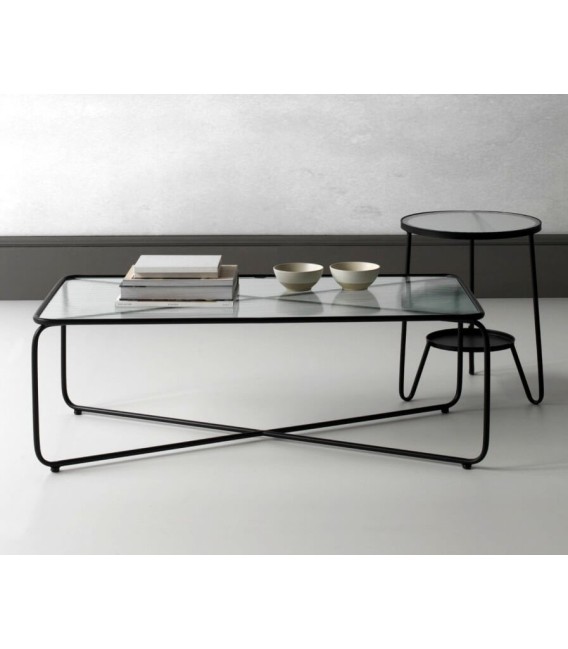 MESITA AUXILIAR CARRIO METAL Y CRISTAL