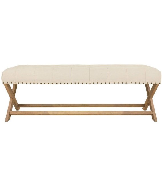 BANCO PIE DE CAMA RAMBLE MADERA Y TEXTIL