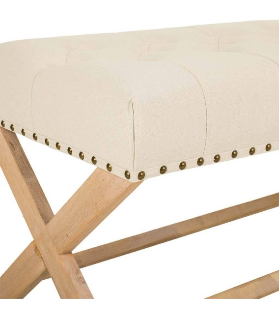 BANCO PIE DE CAMA RAMBLE MADERA Y TEXTIL