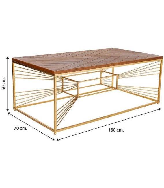 MESA DE CENTRO  OTADAN MADERA Y METAL 