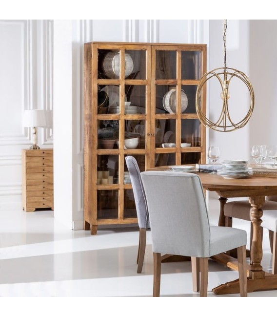 VITRINA ARAN MADERA DE MANGO 