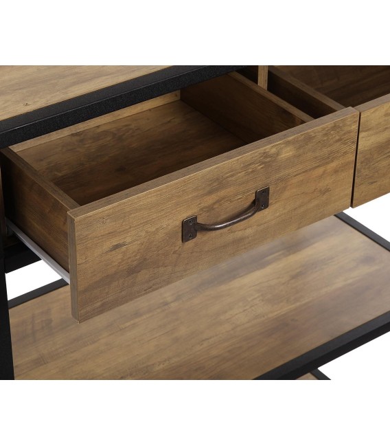 LIBRERIA STARK  MADERA Y METAL 
