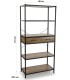 LIBRERIA STARK  MADERA Y METAL 