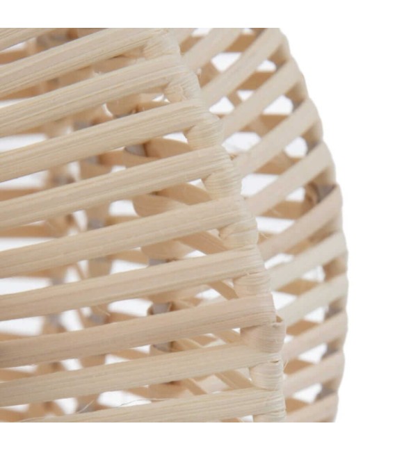 LÁMPARA CAIRO 30 Ø RATAN Y METAL CROMO MDMHOGAR 