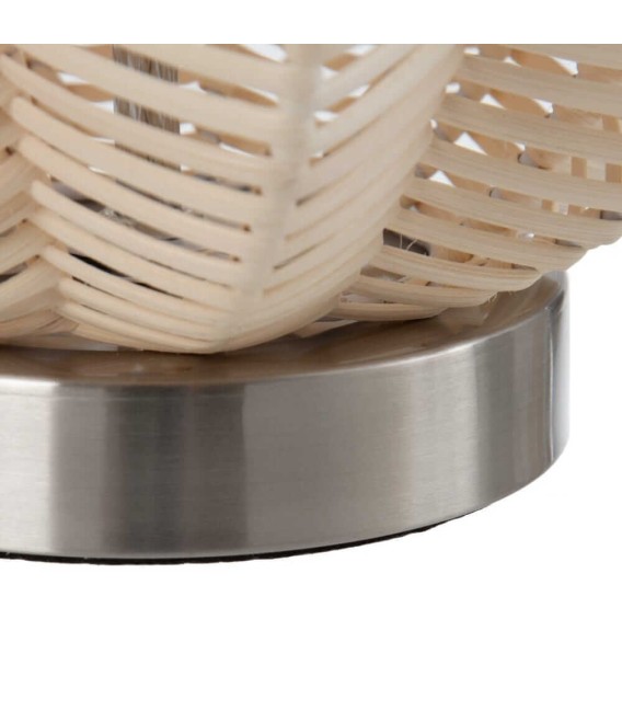 LÁMPARA CAIRO 30 Ø RATAN Y METAL CROMO MDMHOGAR 