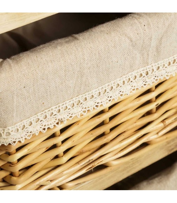 MUEBLE AUXILIAR CUORE CESTAS XL MADERA Y FIBRA