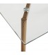 MESA DE COMEDOR ALLEN METAL Y CRISTAL