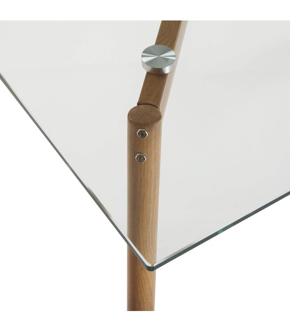 MESA DE COMEDOR ALLEN METAL Y CRISTAL