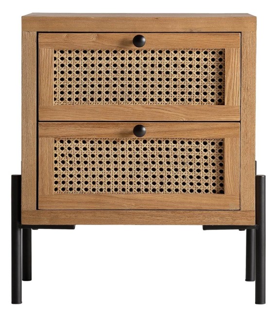 MESITA DE NOCHE TEZEL MADERA Y METAL 