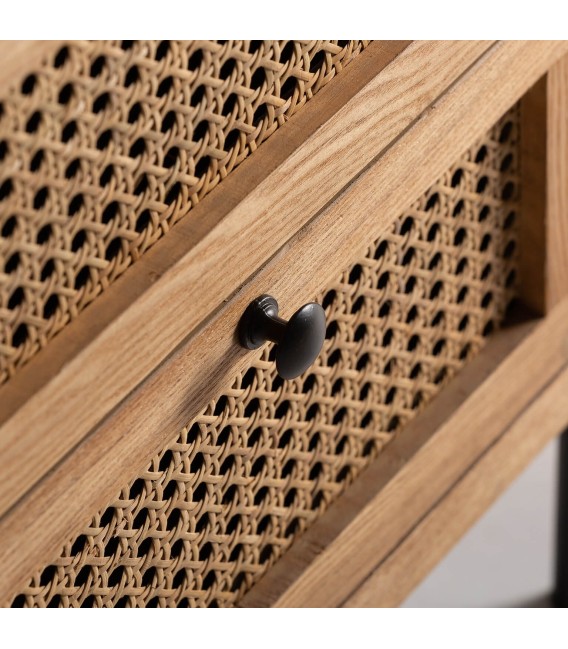 MESITA DE NOCHE TEZEL MADERA Y METAL 