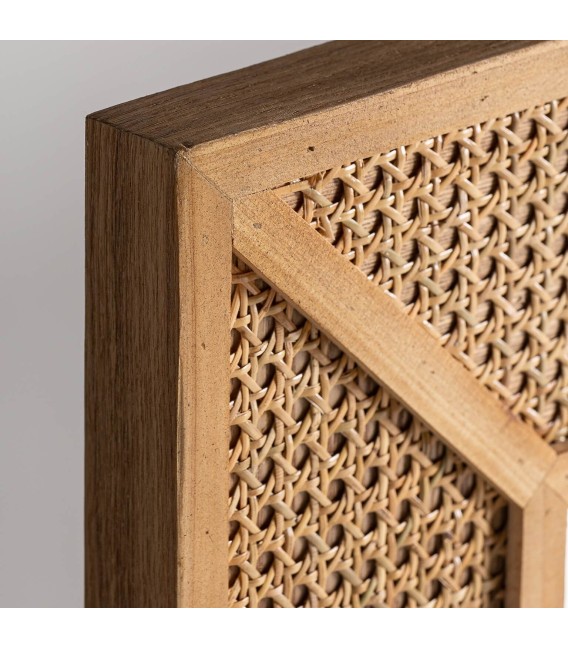 ESPEJO TEZEL MADERA Y RATÁN 