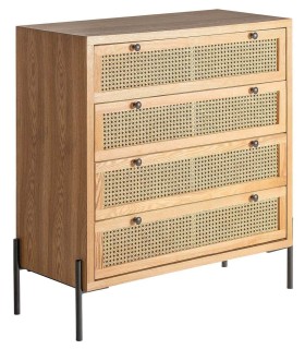 CÓMODA TEZEL MADERA Y METAL 