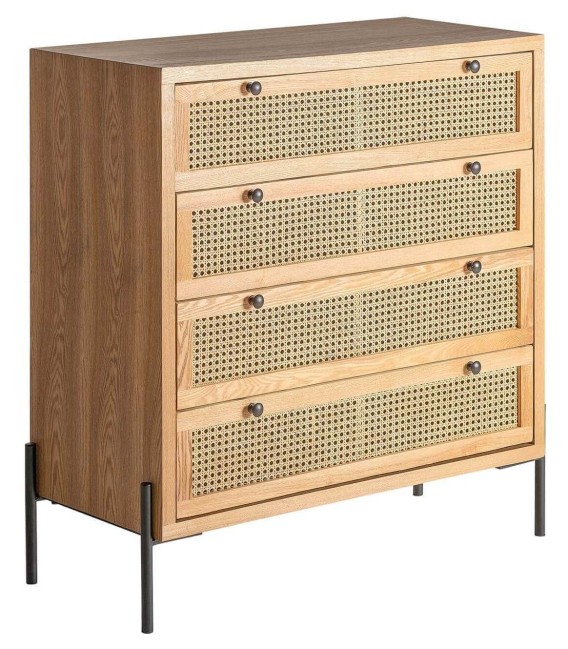 CÓMODA TEZEL MADERA Y METAL 