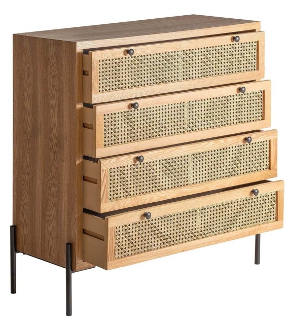 CÓMODA TEZEL MADERA Y METAL 