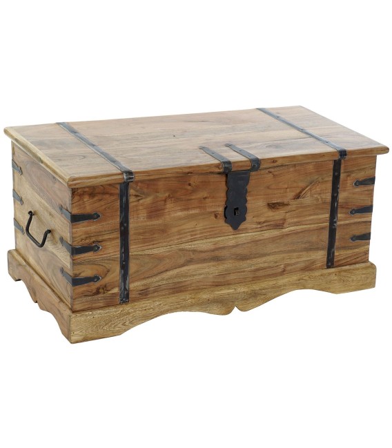 BAÚL CACIA MADERA Y METAL 