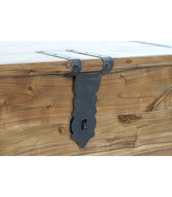 BAÚL CACIA MADERA Y METAL 
