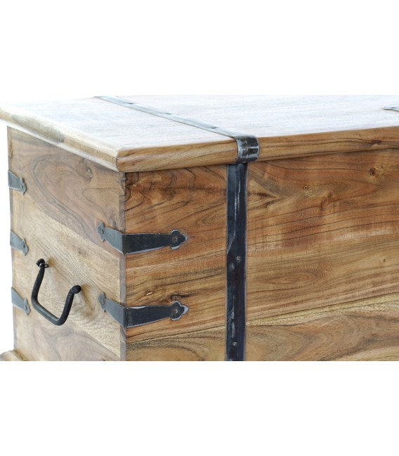 BAÚL CACIA MADERA Y METAL 