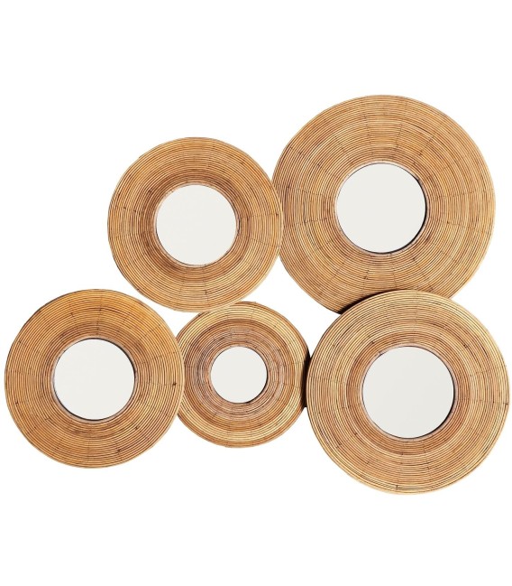 ESPEJO AUREOLA BAMBÚ