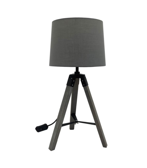 LÁMPARA DE SOBREMESA JOLEN 24 Ø MADERA Y TEXTIL