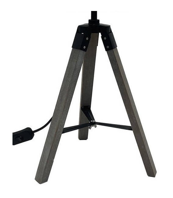 LÁMPARA DE SOBREMESA JOLEN 24 Ø MADERA Y TEXTIL