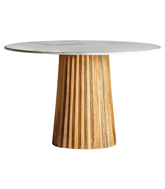 MESA DE COMEDOR ULIE 120 Ø MADERA Y MÁRMOL MDMHOGAR