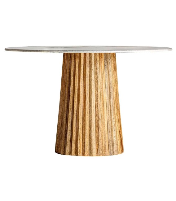 MESA DE COMEDOR ULIE 120 Ø MADERA Y MÁRMOL MDMHOGAR
