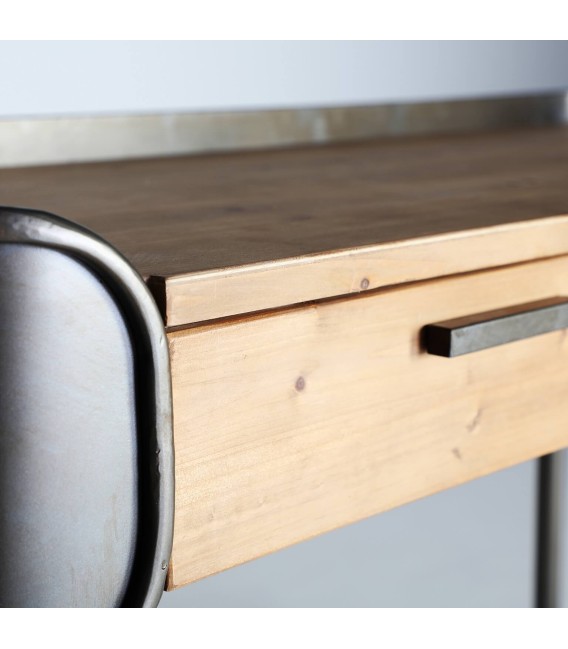 ESCRITORIO CIREB MADERA Y METAL MDMHOGAR