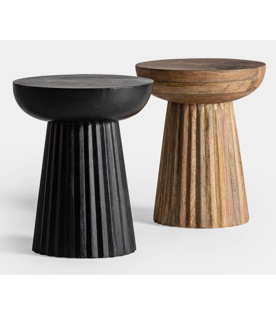 MESITA AUXILIAR ULIE 38 Ø MADERA NEGRA MDMHOGAR