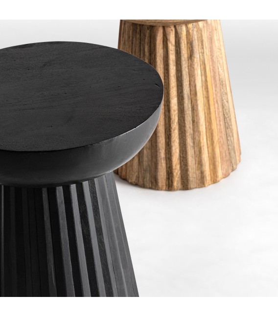 MESITA AUXILIAR ULIE 38 Ø MADERA NEGRA MDMHOGAR