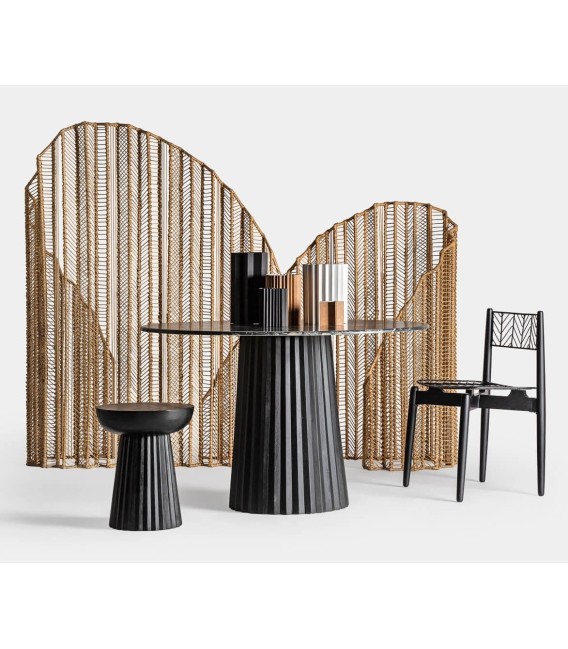 MESITA AUXILIAR ULIE 38 Ø MADERA NEGRA MDMHOGAR