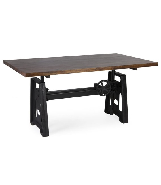 MESA DE COMEDOR PIPA MADERA Y METAL