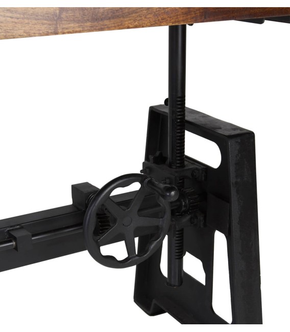 MESA DE COMEDOR PIPA MADERA Y METAL