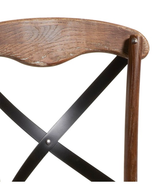 SILLA PIPA MADERA Y METAL