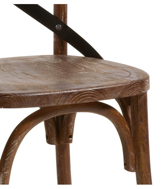 SILLA PIPA MADERA Y METAL