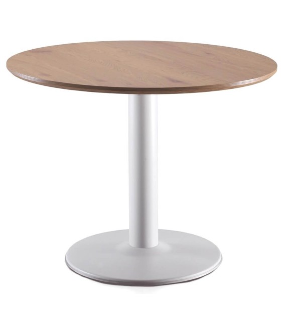 MESA DE COMEDOR TYPE 100 Ø BLANCA MADERA Y METAL 
