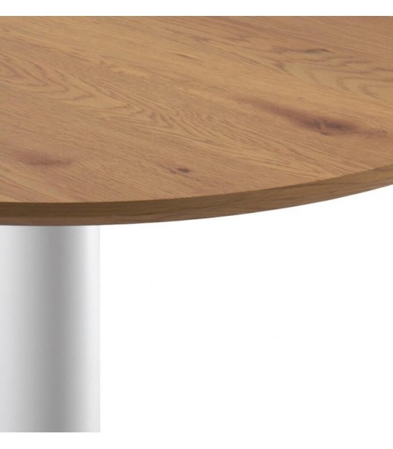 MESA DE COMEDOR TYPE 100 Ø BLANCA MADERA Y METAL 