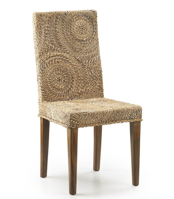 SILLA CAIRO MADERA Y RATAN MDMHOGAR
