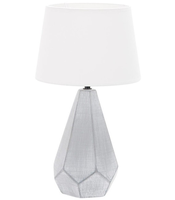 LÁMPARA DE SOBREMESA PIRAMIDE BLANCA CERÁMICA