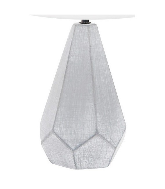 LÁMPARA DE SOBREMESA PIRAMIDE BLANCA CERÁMICA