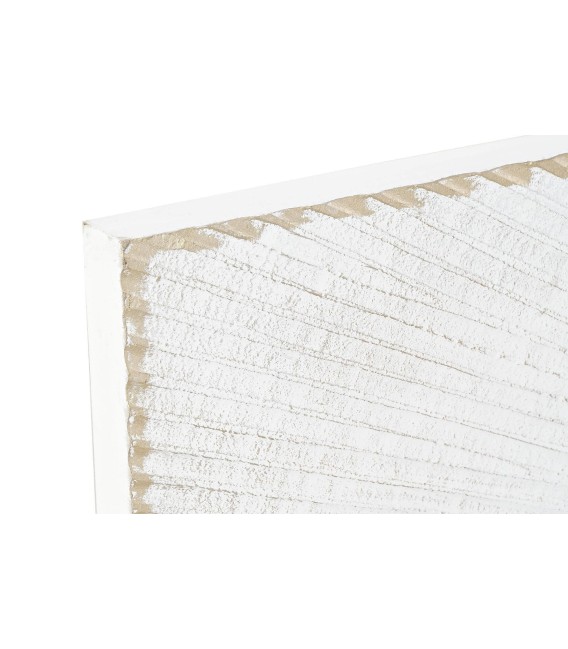 Cabecero 150 de madera tallada blanco rozado, estilo ibicenco. 1