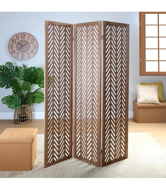 BIOMBO ESPIGA MADERA 