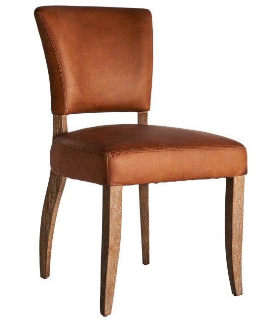 SILLA LATOYA MADERA Y PIEL