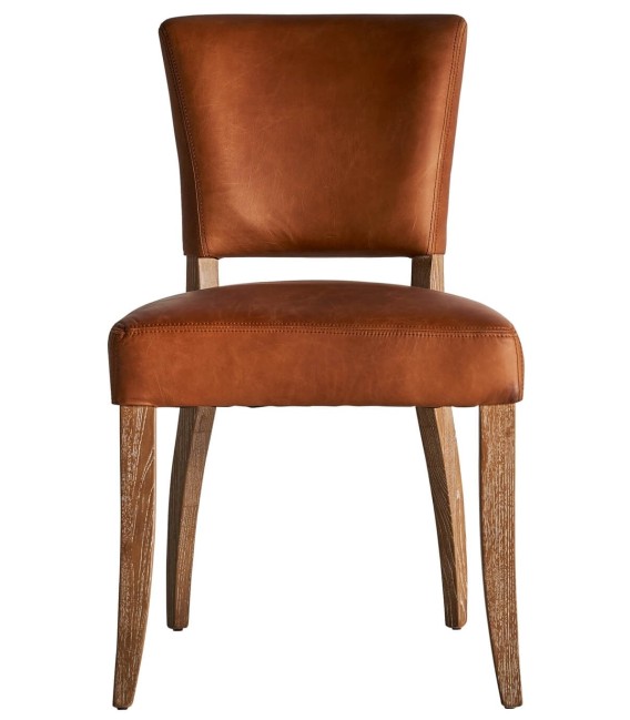 SILLA LATOYA MADERA Y PIEL