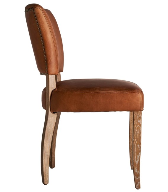 SILLA LATOYA MADERA Y PIEL